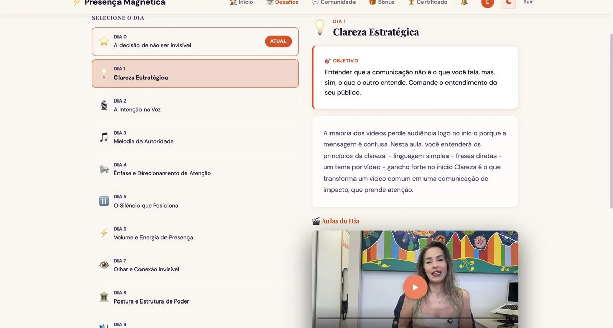 Aula em vídeo sobre clareza estratégica